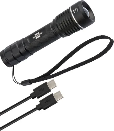 LuxPremium TL 601 AF Rechargeable LED Flashlight, 600 lm, USB-C, IP67, Brennenstuhl
