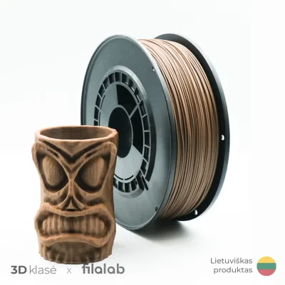 Filalab | Fiber PLA 1.75mm 1kg | Cork - Kamštinės priemaišos