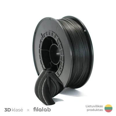 Filalab | PETG 1.75mm 1kg | Black 3D plastikas