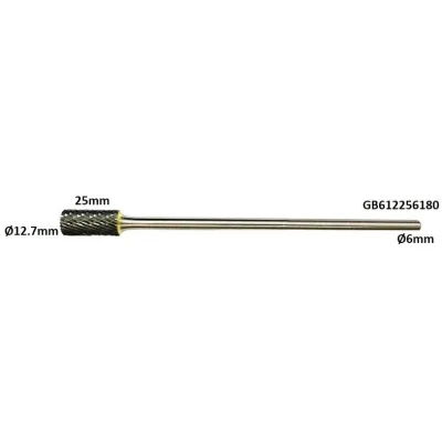 Prailginta freza kietmetalio B cilindro formos Ø12.7 x 25mm