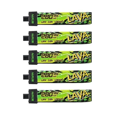 Akumuliatorius BETAFPV LAVA II 1S 280mAh 95C – BT2.0 (5vnt)