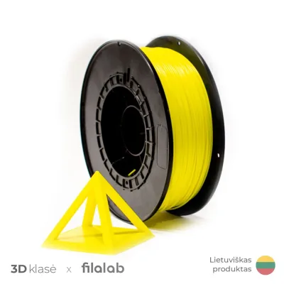 Filalab | PETG 1.75mm 1kg | Yellow 3D plastikas