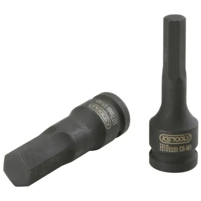 Smūginė galvutė antgalis šešiabriaunė, ilga 1/2" 19mm, KS Tools