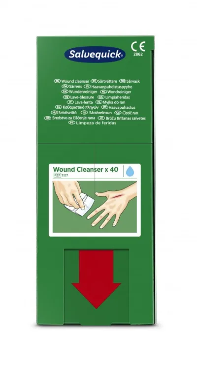 Žaizdų valymo servetėlės (0,9% NaCl, sterilios), 40 vnt, Cederroth