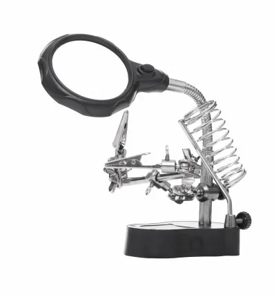LED litavimo laikiklis / didintuvas "trečia ranka" KD10455