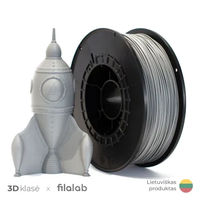 Filalab | PLA 1.75mm 1kg | Grey 3D plastikas