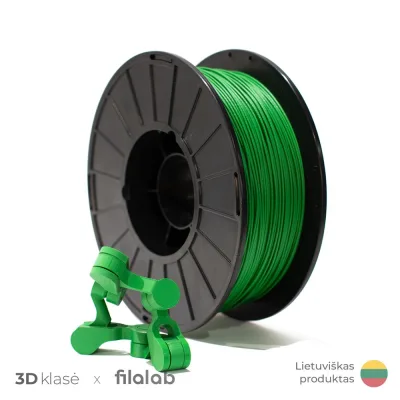 Filalab | PLA 1.75mm 1kg | Green 3D plastikas