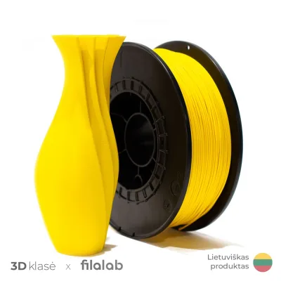 Filalab | PLA 1.75mm 1kg | Yellow 3D plastikas