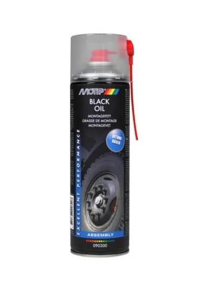 Purškiamas tepalas BLACK OIL 500ml, Motip