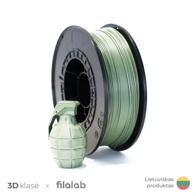 Filalab | PETG 1.75mm 1kg | Khaki 3D plastikas