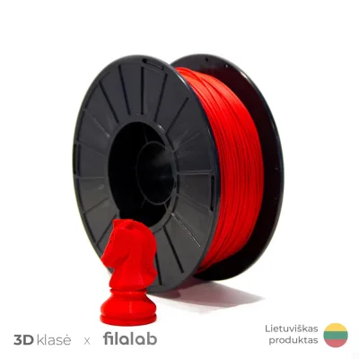 Filalab | PLA 1.75mm 1kg | Red 3D plastikas