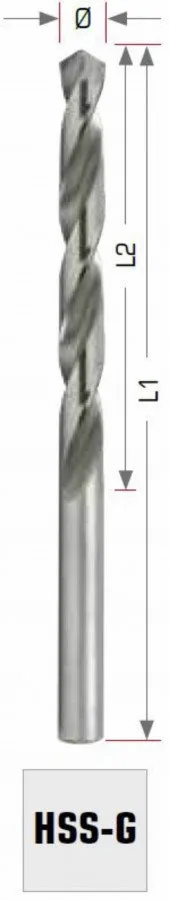 Metalo grąžtas DIN338 HSS-G Ø10,0x133mm 10vnt., Exact
