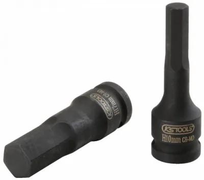 Smūginė galvutė antgalis šešiabriaunė, ilga 1/2" 12mm, KS Tools