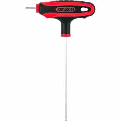 Raktas T- formos šešiakampis HEX 2 mm, su rutuline galvute 2mm, KS Tools