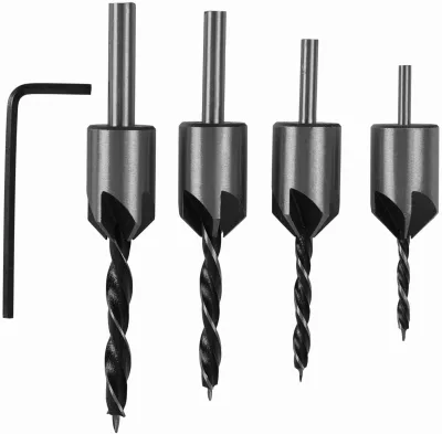 Grąžtų rinkinys medžio įgilinimui (regul.)(4vnt) 3-6mm