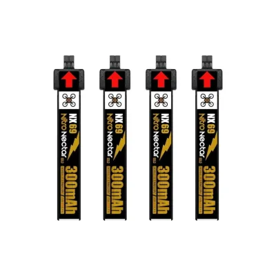 Akumuliatorius NewBeeDrone Nitro Nectar 300mAh HV 1S 80C - NX69 (4vnt)