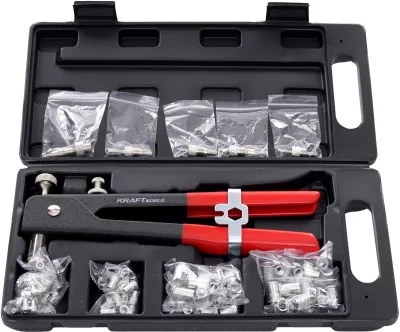 Rankinis kniediklis su veržlinėmis kniedėmis 106 vnt. KD10555