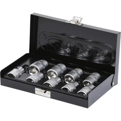 Galvučių komplektas 1/2'' Torx E10-E24 9vnt., KS Tools