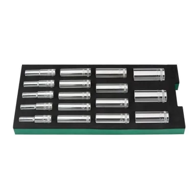 Padėklas. Prailgintų galvučių rinkinys 1/2'' 17vnt.
