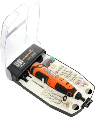 Mini šlifuoklis 12 V su priedais KD1669