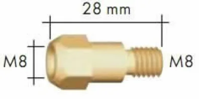 Kontaktinio antgalio laikiklis MB 36 M8/M8 L28mm, Binzel
