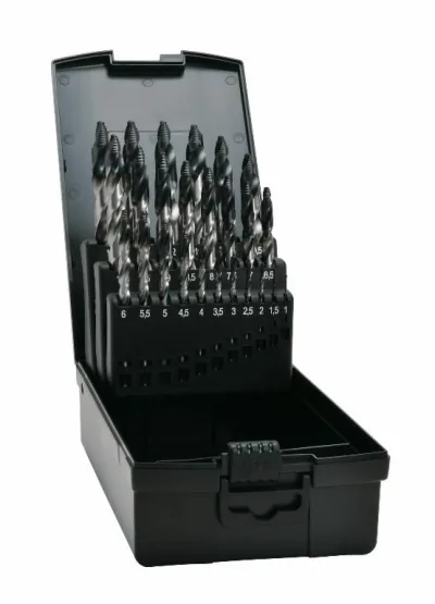 Grąžtas metalui AdvancedLine DIN 338, HSS TIAIN-TIP Ø1-13mm 25 pcs., Exact