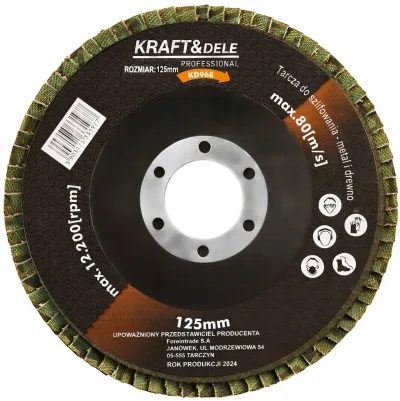 Lamelinis šlifavimo diskas 125 mm P100 KD968