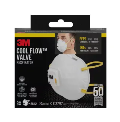 Respiratorius su iškvėpimo vožtuvu 8812, retail FFP1, 3M