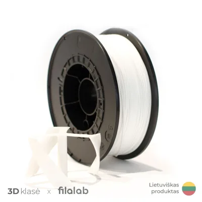 Filalab | PETG 1.75mm 1kg | White 3D plastikas