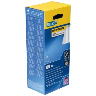 Glue sticks 12x190mm, universal, white, 48pcs, Rapid