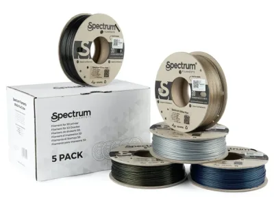 Spectrum | Glitter PLA 1.75mm 5x 0.25kg | 5 Ričių rinkinys