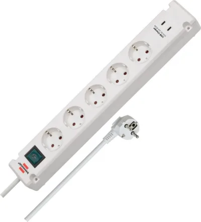 Bremounta 5-Way Power Strip with 2× USB-C, Switch, 3 m Cable black, Brennenstuhl