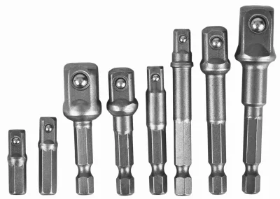 Adapterių suktuvui rinkinys 1/4"+3/8"+1/2" (8vnt)