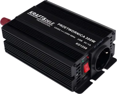 Keitiklis 12V į 230V 300W / 600W koreguota sinusinė banga KD1258