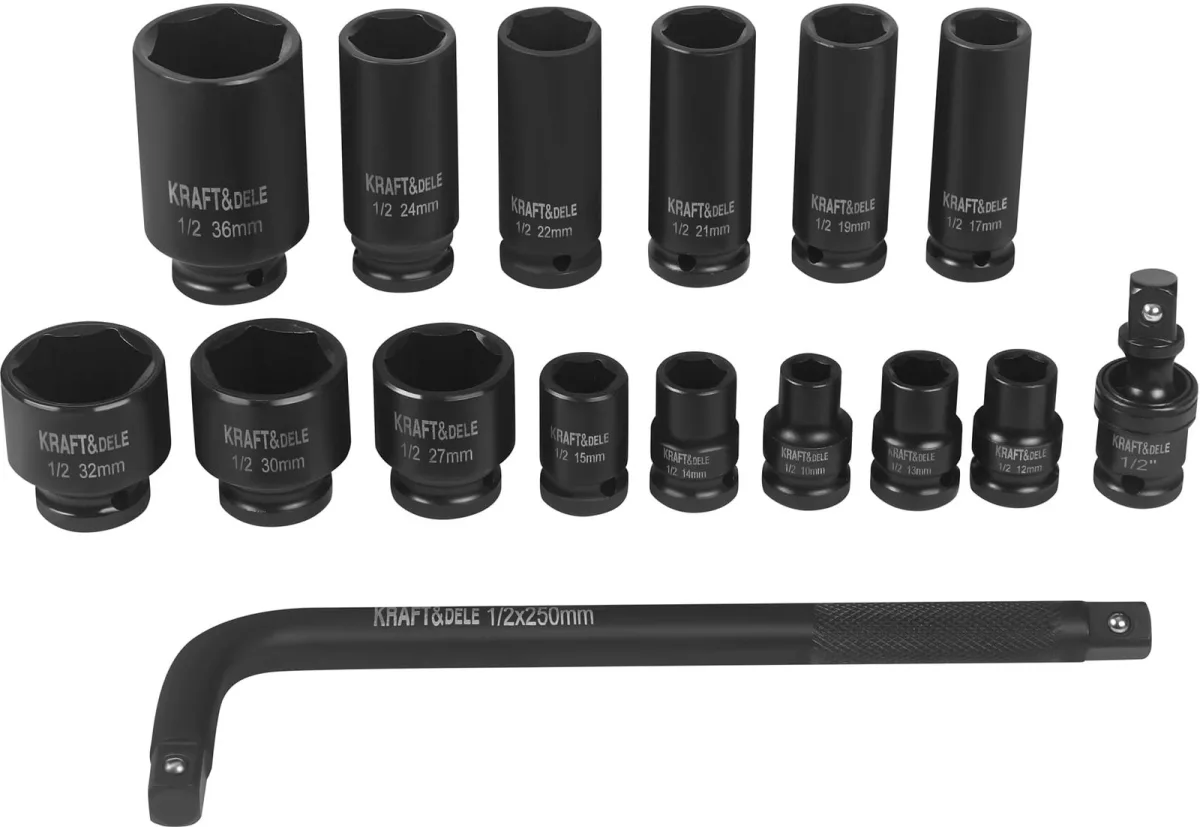Smūginės galvutės 1/2" 16 vnt. rinkinys KD11762