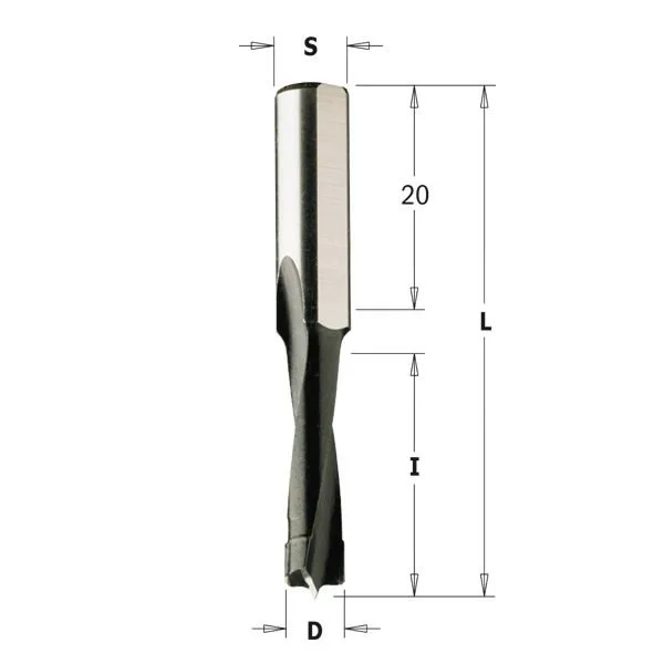 HW-Grąžtas kaiščiams S=8X20 D=8X58 RH, CMT