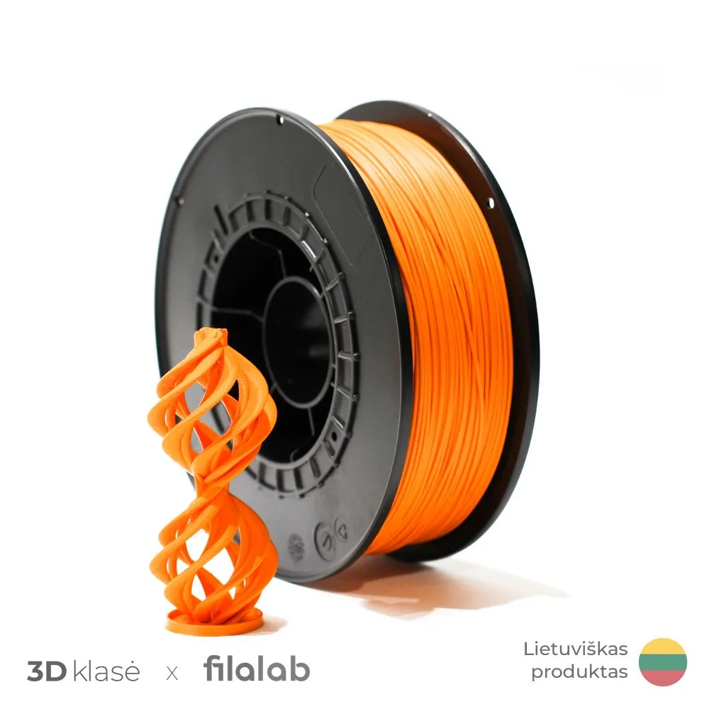 Filalab | PLA 1.75mm 1kg | Orange 3D plastikas