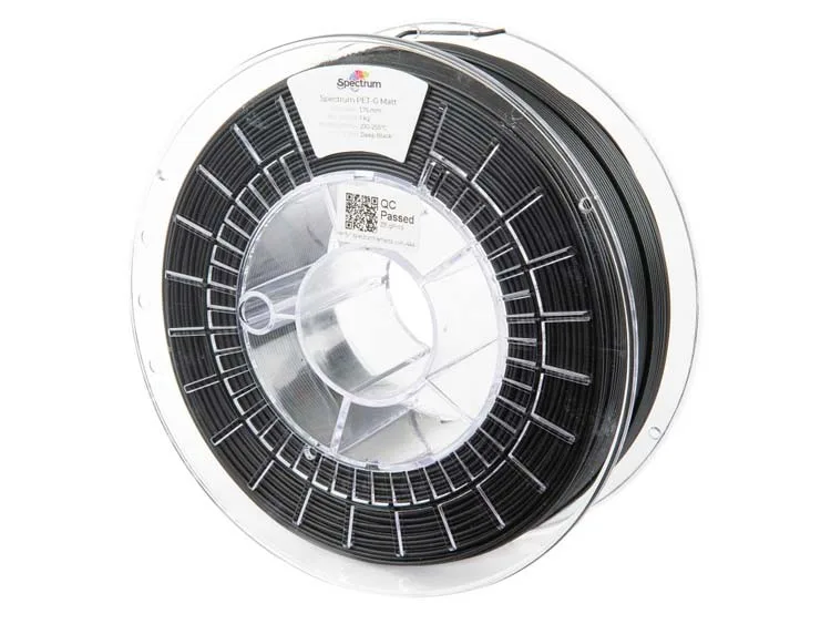 Spectrum | MATT PETG 1.75mm 1kg | Deep Black 3D plastikas