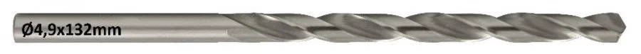 Metalo grąžtas DIN 340 HSS-G Ø4,9x132mm 10vnt., Exact