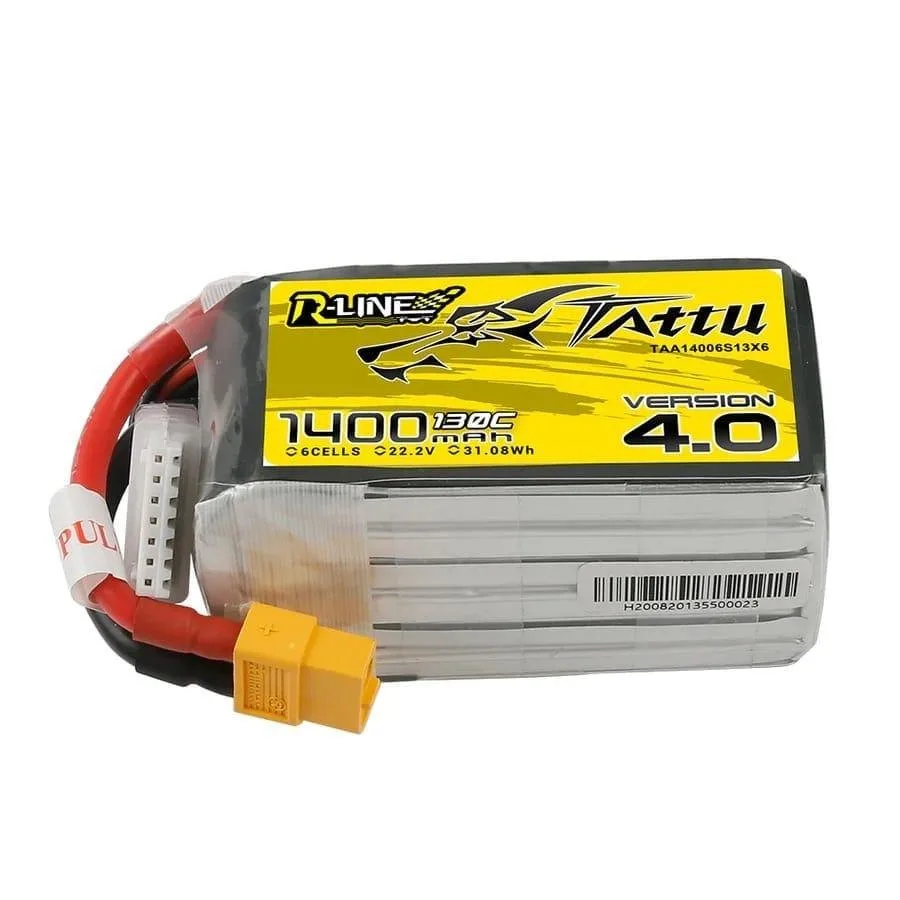 Akumuliatorius Tattu R-Line Version 4.0 1400mAh 22.2V 6S 130C LiPo – XT60
