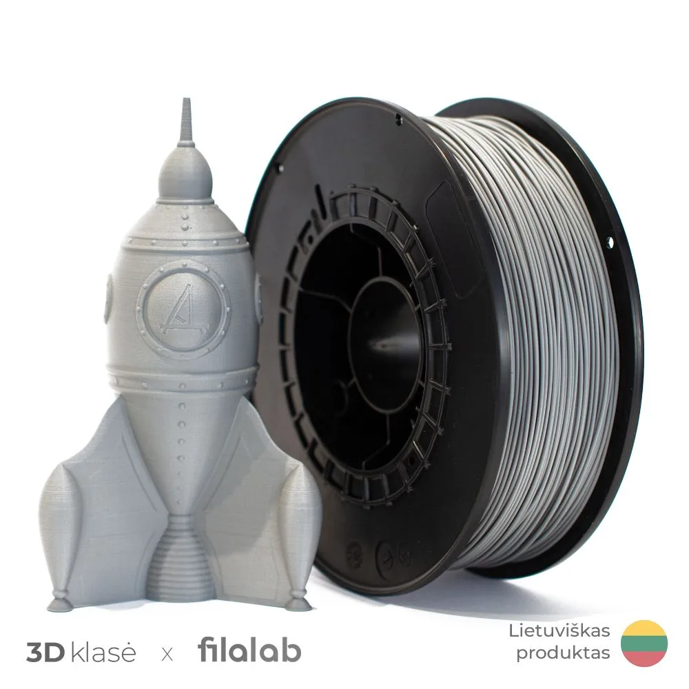Filalab | PLA 1.75mm 1kg | Grey 3D plastikas