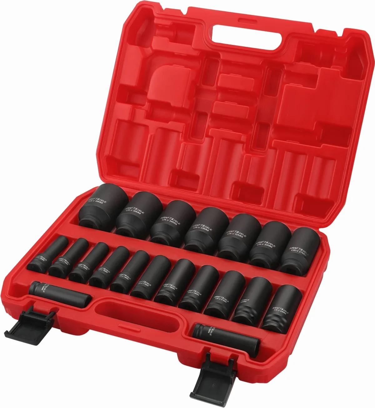 SMŪGINIŲ GALVUČIŲ RINKINYS 20 DALIŲ 6-KAMPIŲ 1/2" KD11794