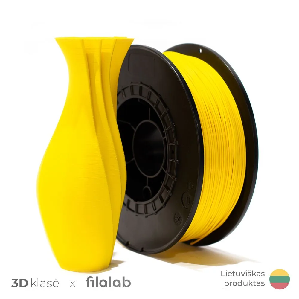 Filalab | PLA 1.75mm 1kg | Yellow 3D plastikas