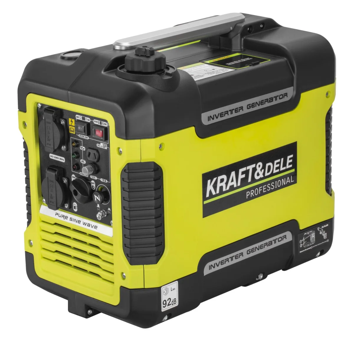 Inverterinis benzininis elektros generatorius 1900W Kraftdele KD133