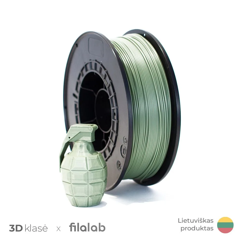 Filalab | PETG 1.75mm 1kg | Khaki 3D plastikas