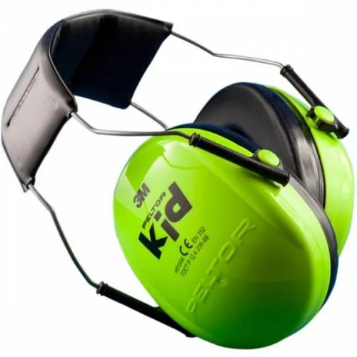 Apsauginės ausinės vaikams Peltor Kid SNR 27dB, žalios, 3M