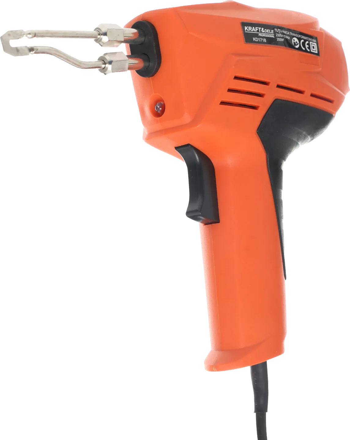 Transformatorinis litavimo pistoletas 200 W su LED, KD1718