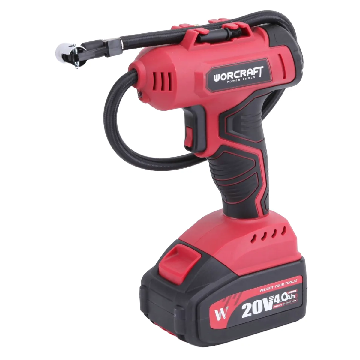 Akumuliatorinis kompresorius WORCRAFT 20V LI-ION