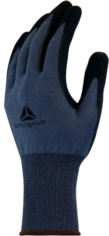 Knitted glove, Cut resistance D, nitrile-coated palm, grey 9, Delta Plus