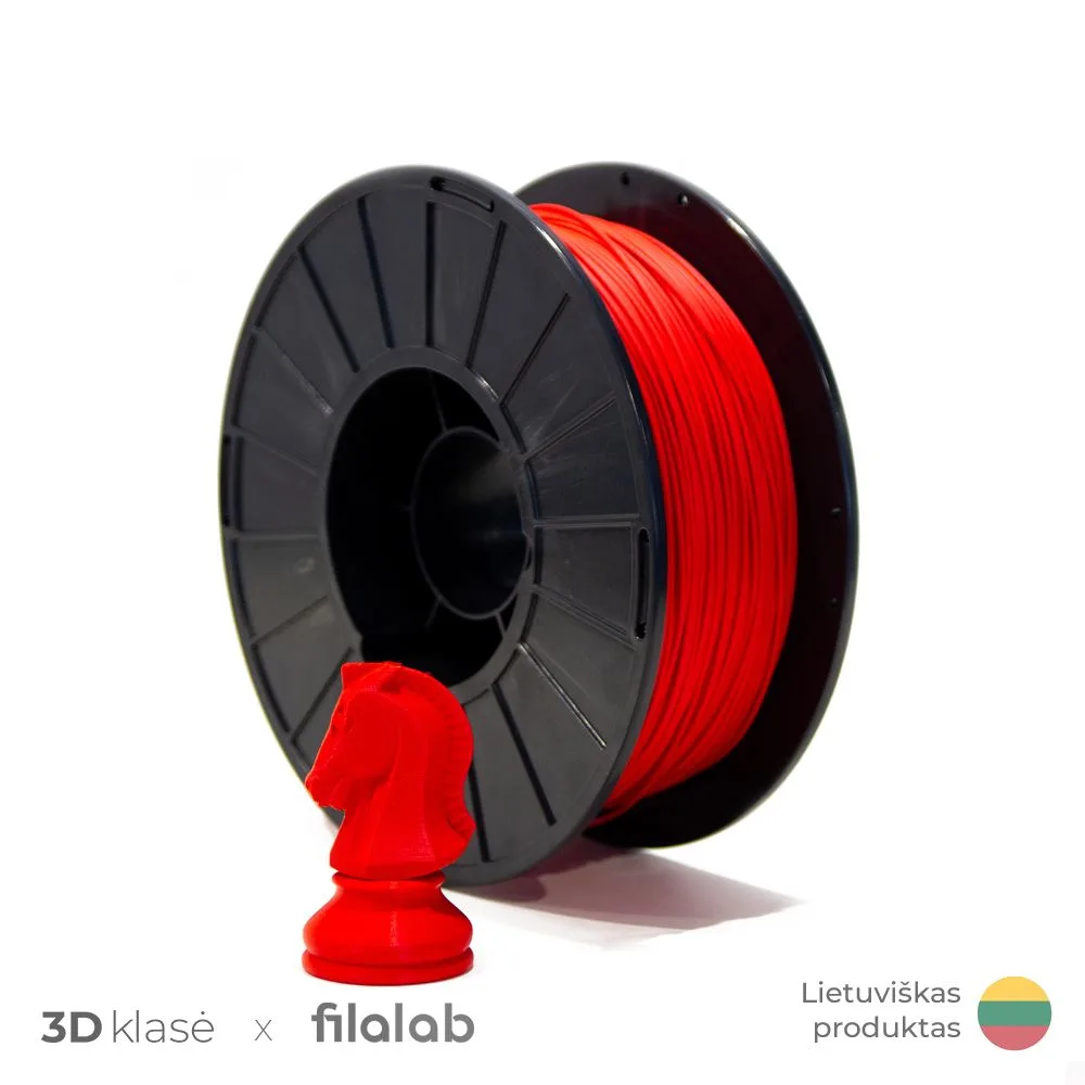 Filalab | PLA 1.75mm 1kg | Red 3D plastikas